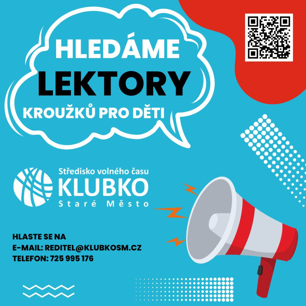HLEDÁME LEKTORY KROUŽKŮ PRO DĚTI