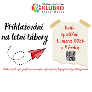 Přihlašování na tábory bude spuštěno 1. února